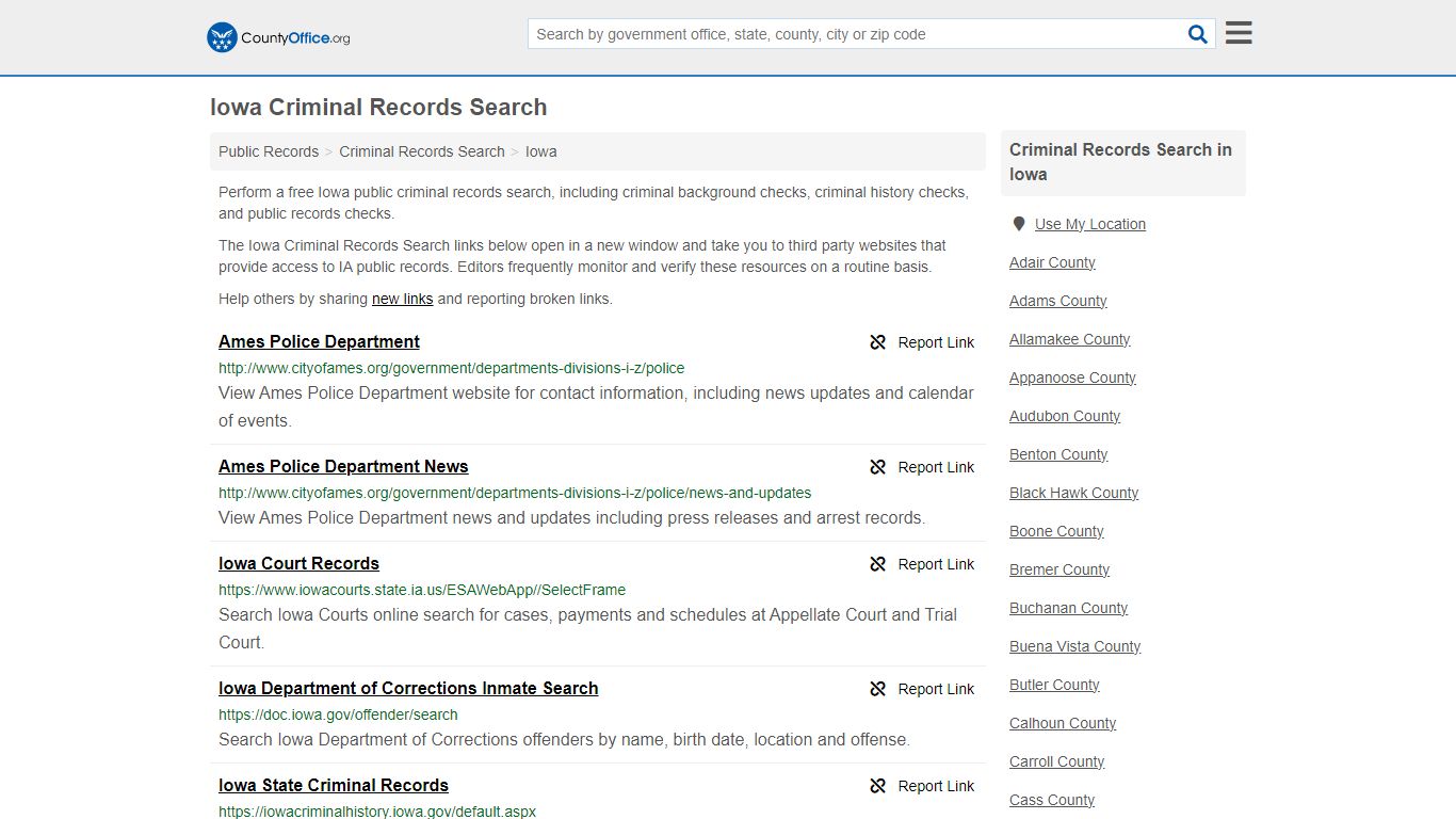 Criminal Records Search - Iowa (Arrests, Jails & Most Wanted Records)